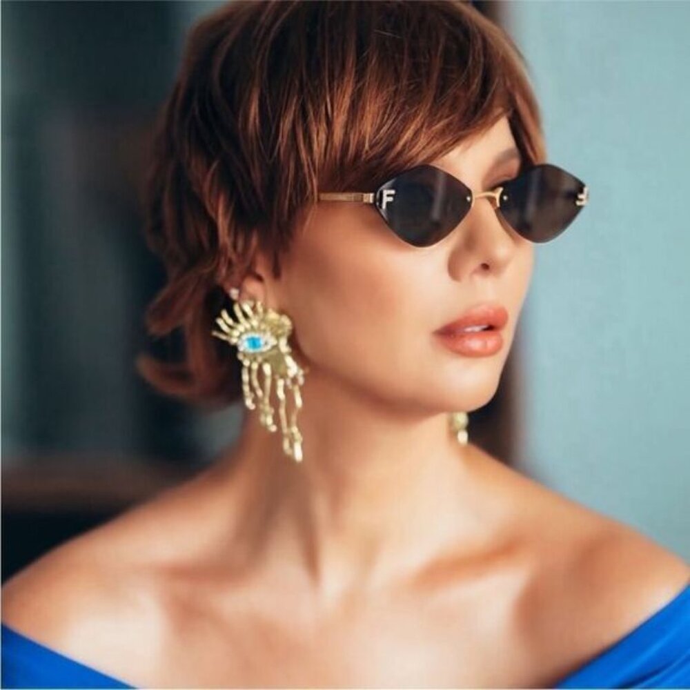 Statement Evil Eye Earrings A1180 - image 3